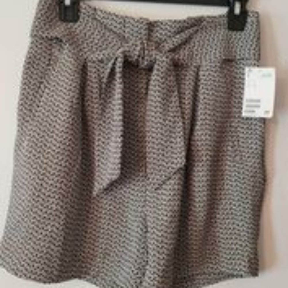 NWT H&M black and white shorts, size 4. Really high waisted.